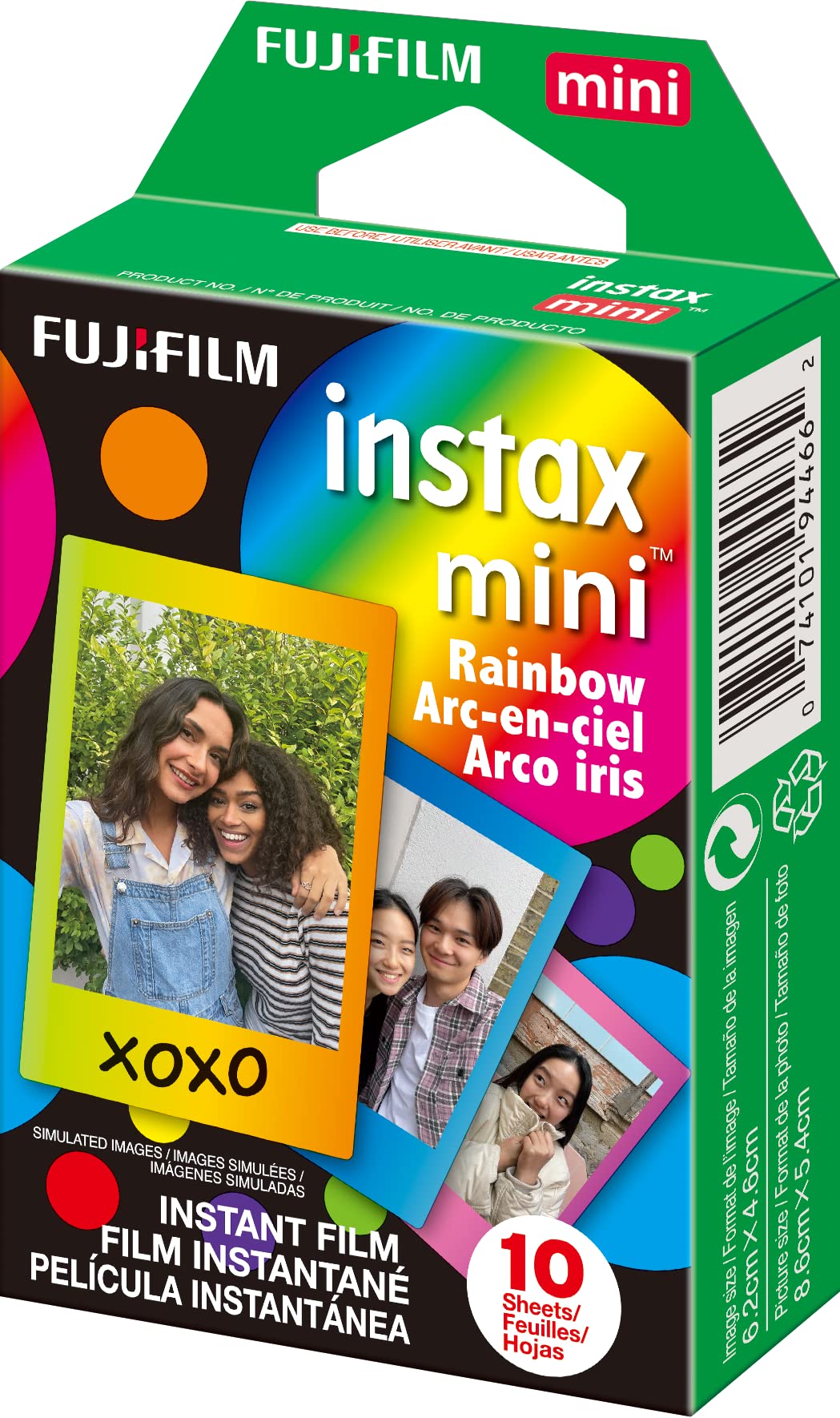 Fujifilm Instax Mini Rainbow Film - 10 Exposures (Pack of 2)