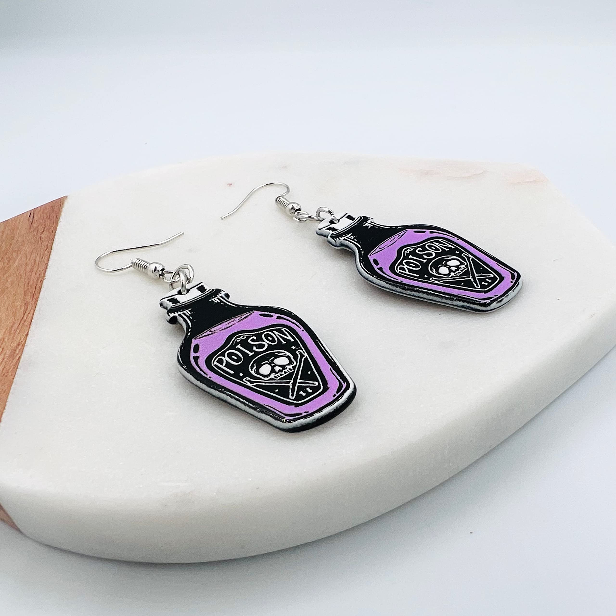 Halloween Jewelry for Women - Halloween Earrings - Spooky Earrings - Purple Halloween (The Poison)