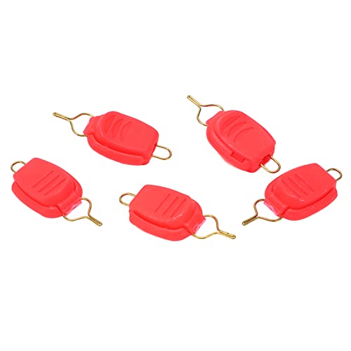 VBESTLIFE 5Pcs Fishing Line Stopper Lightweight Portable Fishing Line Holder Buckle for Drop Wheels Fishing Wire Keeper(Red) Other Fishing Tools and Accessories