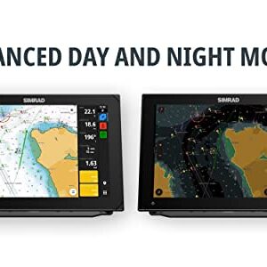 Simrad NSX 3007 - Chartplotter Fish Finder with Active Imaging 3-in-1 Transducer and C-MAP Discover X Charts, Black