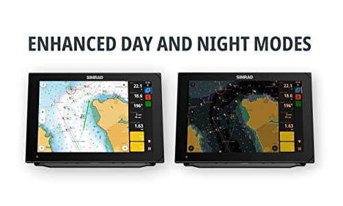 Simrad NSX 3007 - Chartplotter Fish Finder with Active Imaging 3-in-1 Transducer and C-MAP Discover X Charts, Black