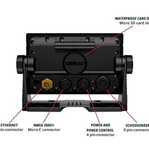 Simrad NSX 3007 - Chartplotter Fish Finder with Active Imaging 3-in-1 Transducer and C-MAP Discover X Charts, Black