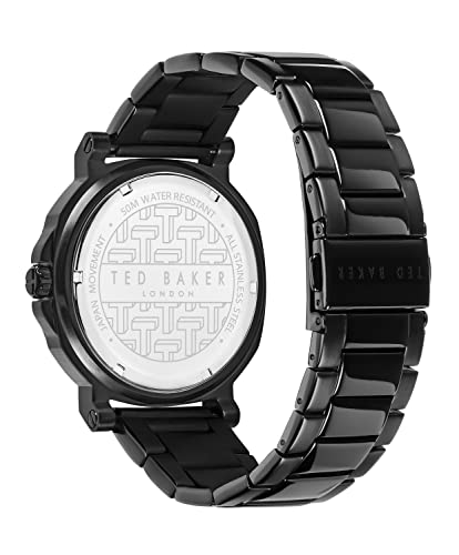 Ted Baker Actonn Stainless Steel Black IP Bracelet Watch (Model: BKPACS2039I)