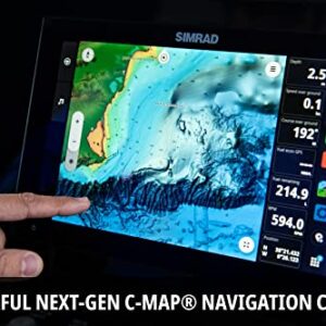 Simrad NSX 3007 - Chartplotter Fish Finder with Active Imaging 3-in-1 Transducer and C-MAP Discover X Charts, Black