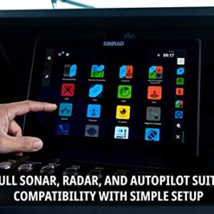 Simrad NSX 3007 - Chartplotter Fish Finder with Active Imaging 3-in-1 Transducer and C-MAP Discover X Charts, Black