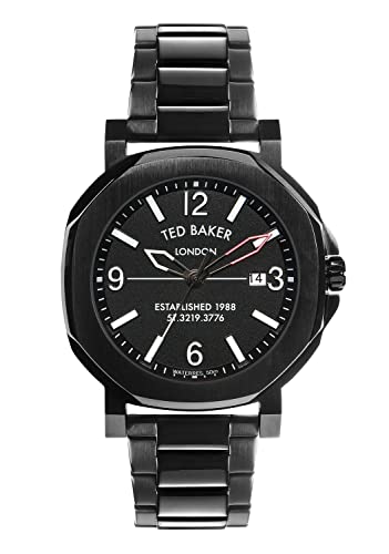 Ted Baker Actonn Stainless Steel Black IP Bracelet Watch (Model: BKPACS2039I)