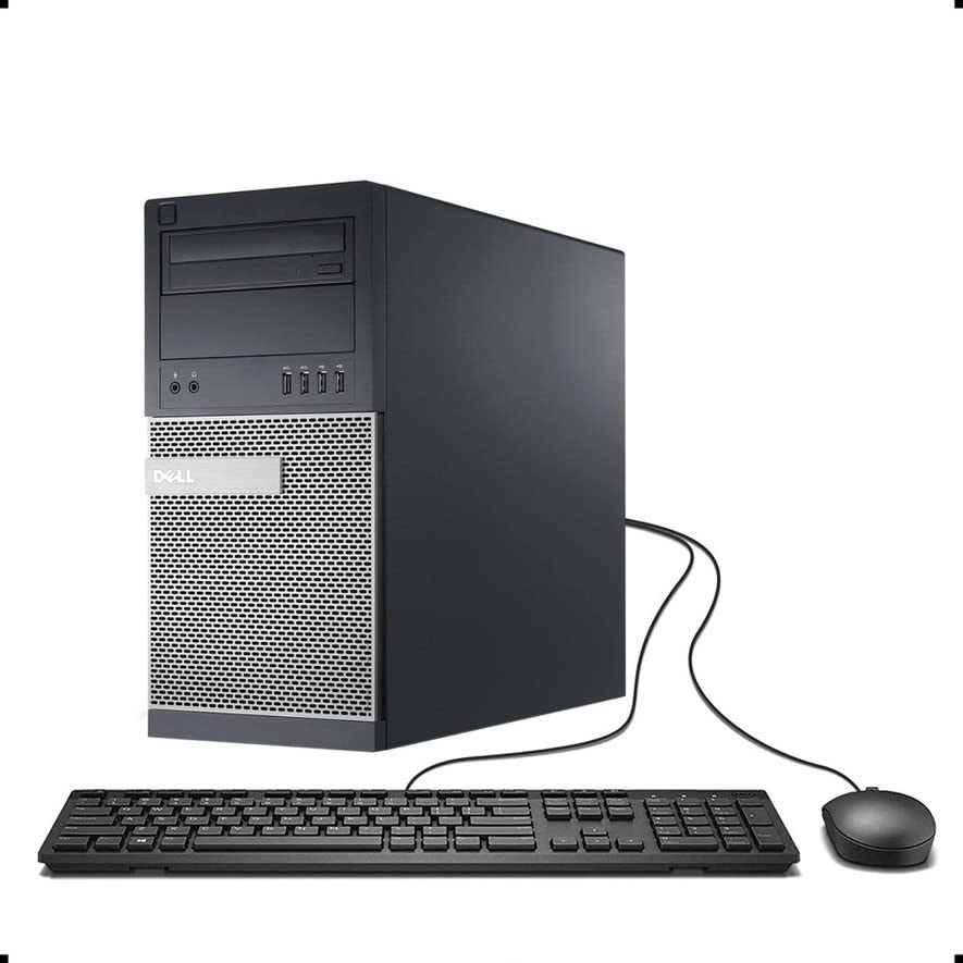 Dell Optiplex High Performance Desktop Computer Tower, Intel Quad Core i7 Processor up to 3.8GHz, 16GB RAM, 512GB SSD, DVD, WiFi, VGA, DP, Windows 10 Pro 64 Bit-Multi-Language En/Sp/Fr(Renewed)