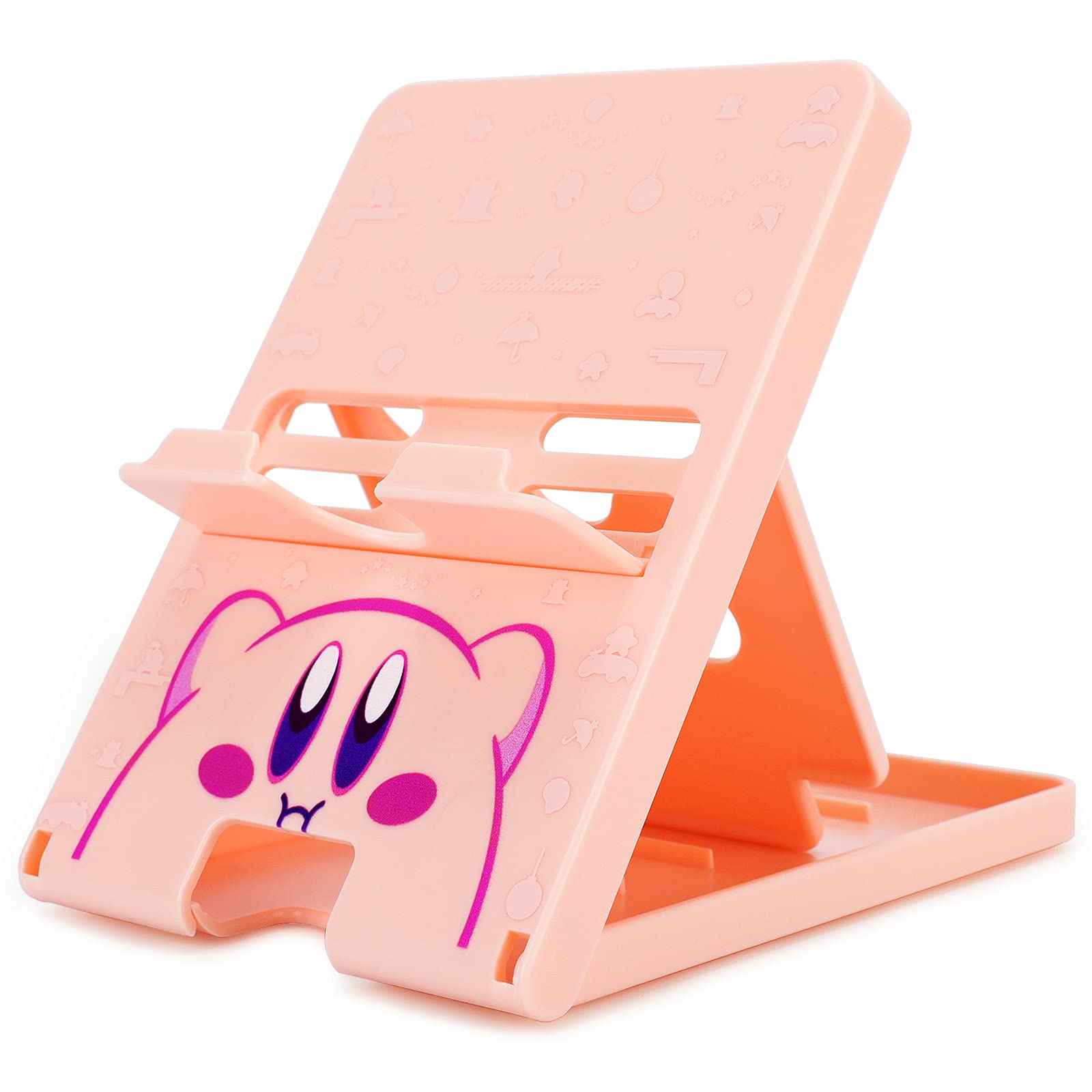 Tscope Cute Switch Stand for Nintendo, Pink Kawaii Anime Switch Lite Holder Bracket, Adjustable Foldable Portable Compact Play Stand for Switch OLED