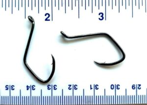 100 gerry's tackle black chrome sickle octopus fish hooks size 2/0