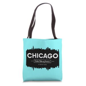 I Love Chicago, Chicago Graphic Design Tees, Chicago City Tote Bag