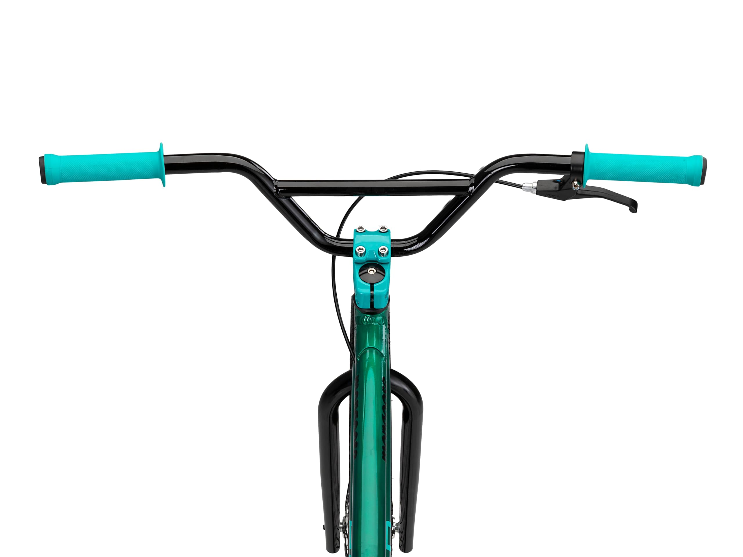 Mongoose Hooligan AL Adult BMX bike, 29x3-Inch Wheels, Lightweight Aluminum Frame, Single Speed, Disc Brakes, Green