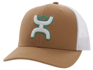 hooey sterling 6-panel adjustable trucker w/logo (tan/white)