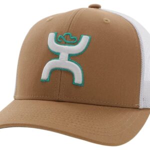 HOOEY Sterling 6-Panel Adjustable Trucker w/Logo (Tan/White)