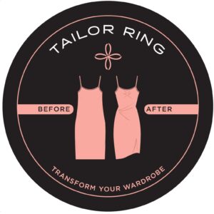 Tailor Ring - Invisible Clothing Accessory to Cinch Shirt, Dress, Skirt, Scarf for a custom tailored fit. Set includes 8 rings-4 sizes. Replaces Cinch Clips, Dress Clips,Crop Tuck