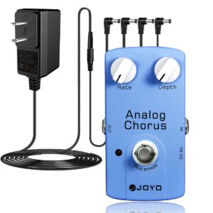 JOYO JF-37 Chorus Pedal Bundle with DC 9V Pedal Power Supply (800mA -1A) AC Adapter