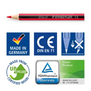 STAEDTLER 185 01 C12 Noris Colour Half-Length Pencils - Assorted Colours (Pack of 12)