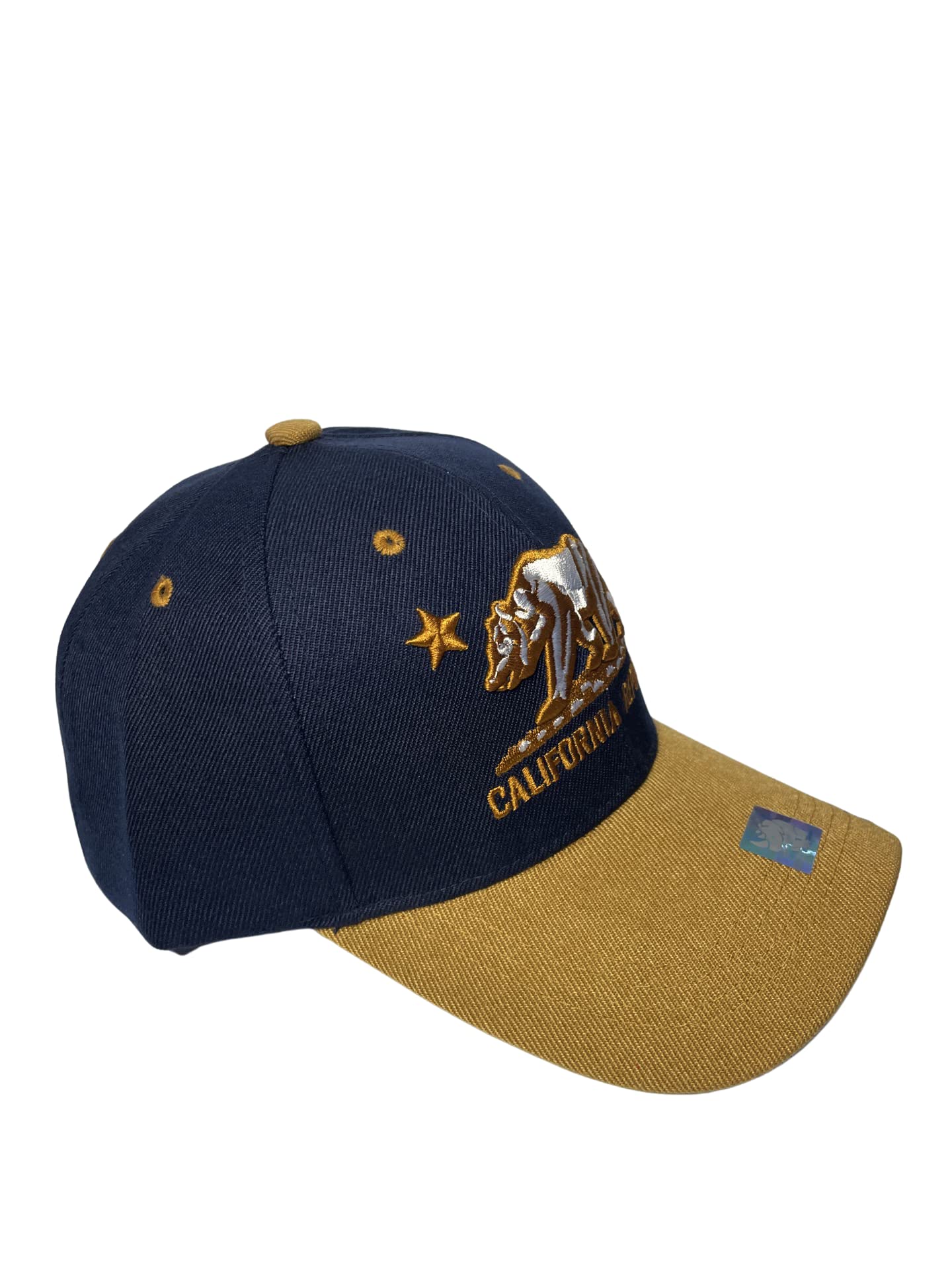 Embroidered Mens Womens Cap HAT Curved Bill Baseball California Republic Bear Gold