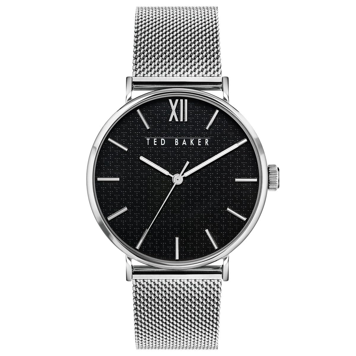 Ted Baker Men's Quartz Stainless Steel Strap, Silver, 22 Casual Watch (Model: BKPPGS2189I), Silver/Black