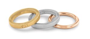 calvin klein jewelry women's stackable rings, color: tri color gold (model: 35000027b)