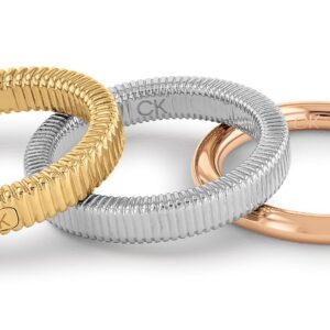 Calvin Klein Jewelry Women's Stackable Rings, Color: TRI Color Gold (Model: 35000027B)