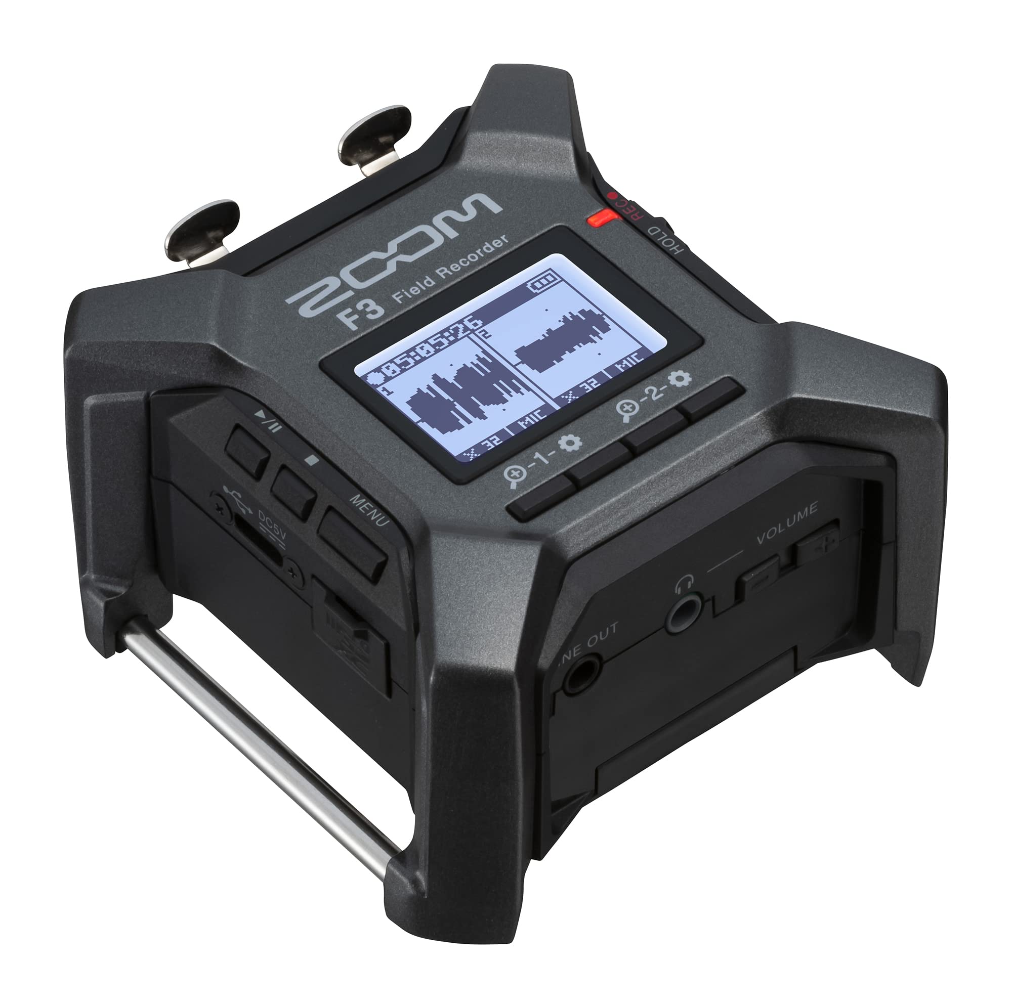 Zoom F3 Professional Field Recorder, 32-Bit Float Recording, 2 Channel Recorder, Dual AD Converters, 2 Locking XLR Inputs, Battery Powered, Wireless Control