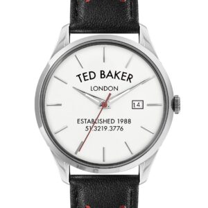 Ted Baker Leytonn Brogue Black Leather Strap Watch (Model: BKPLTS2029I)