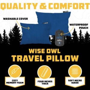 Wise Owl Outfitters Camping Hammock with Camping Pillow & Blanket - Waterproof Camping Accessories & Backpacking Gear, Camping Gear Must Haves - Blue