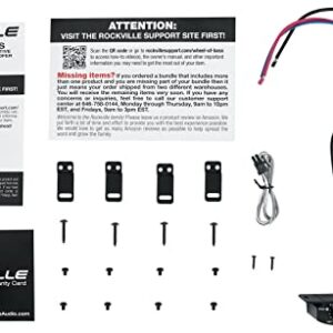 Rockville WHEEL OF BASS 8" Slim Under-Seat Powered Truck/Car Audio Subwoofer Sub