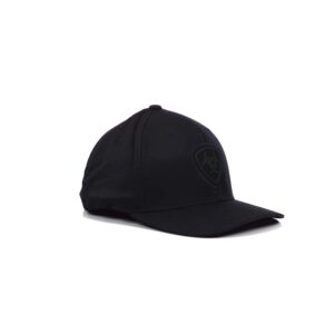 ARIAT Men's Black Flexfit Shield Logo Cap