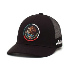 ariat men's black mexican eagle snapback logo cap