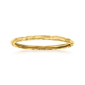 rs pure by ross-simons italian 14kt yellow gold grooved ring. size 8