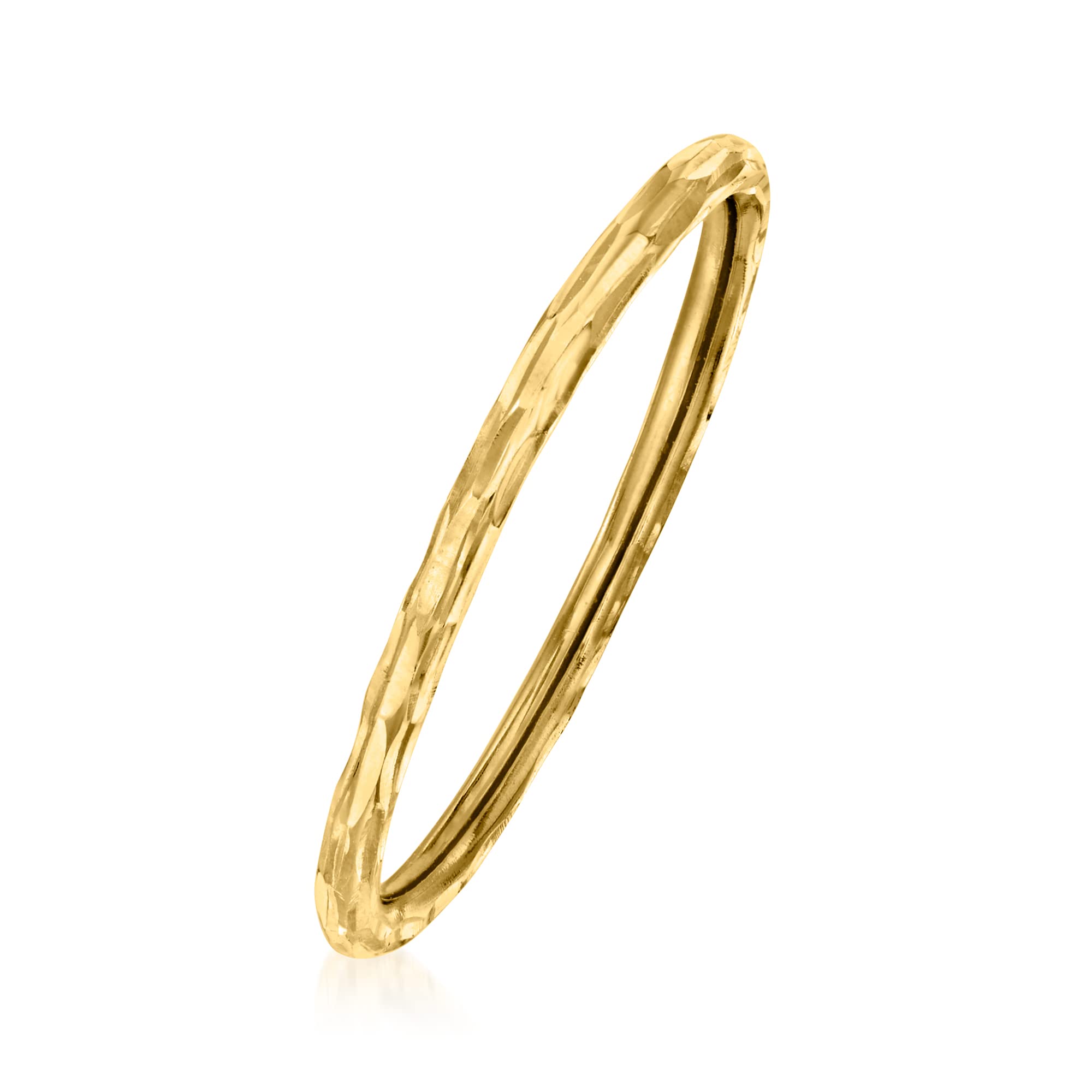 RS Pure by Ross-Simons Italian 14kt Yellow Gold Grooved Ring. Size 7