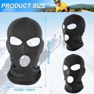 Geyoga Balaclava Covering Three Holes Full Face Covering Summer Thin Open Face Hood Windproof Motorcycle Face Cover (Black, Blue, White, Gray,4 Pieces)