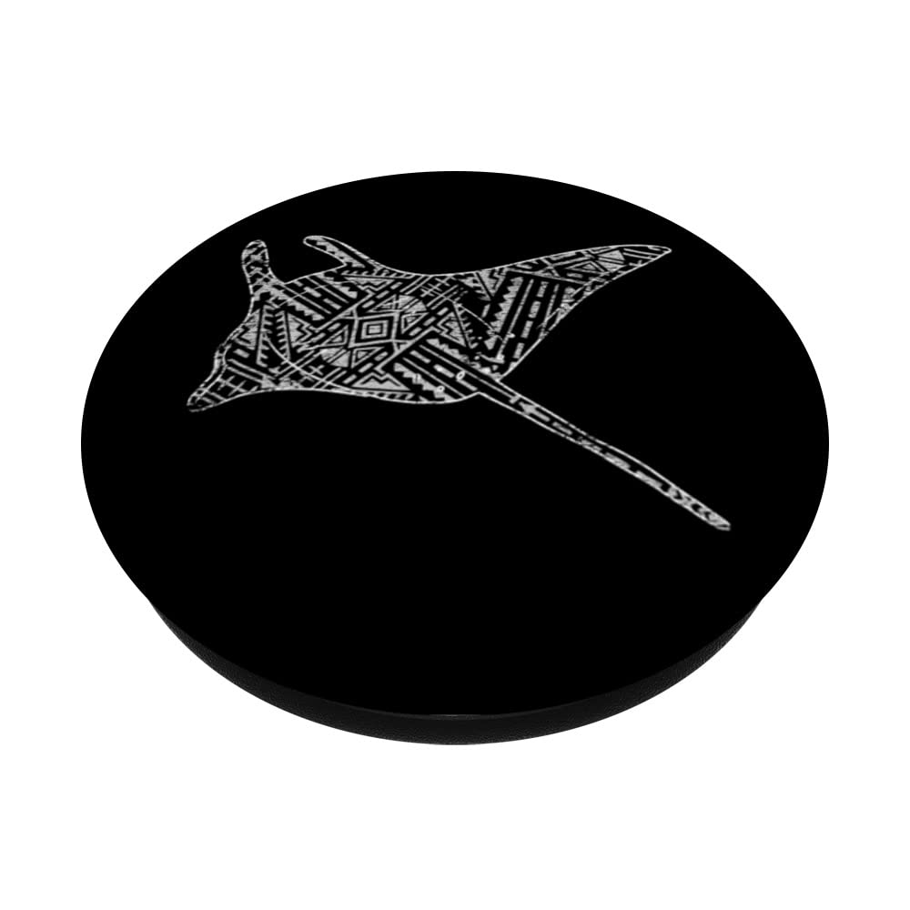 Ocean Animal Scuba Diving Hawaiian Tribal Stingray Manta Ray PopSockets Swappable PopGrip