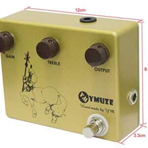 YMUZE Handmade GOLD Professional Overdrive Boost Guitar Effects Pedal