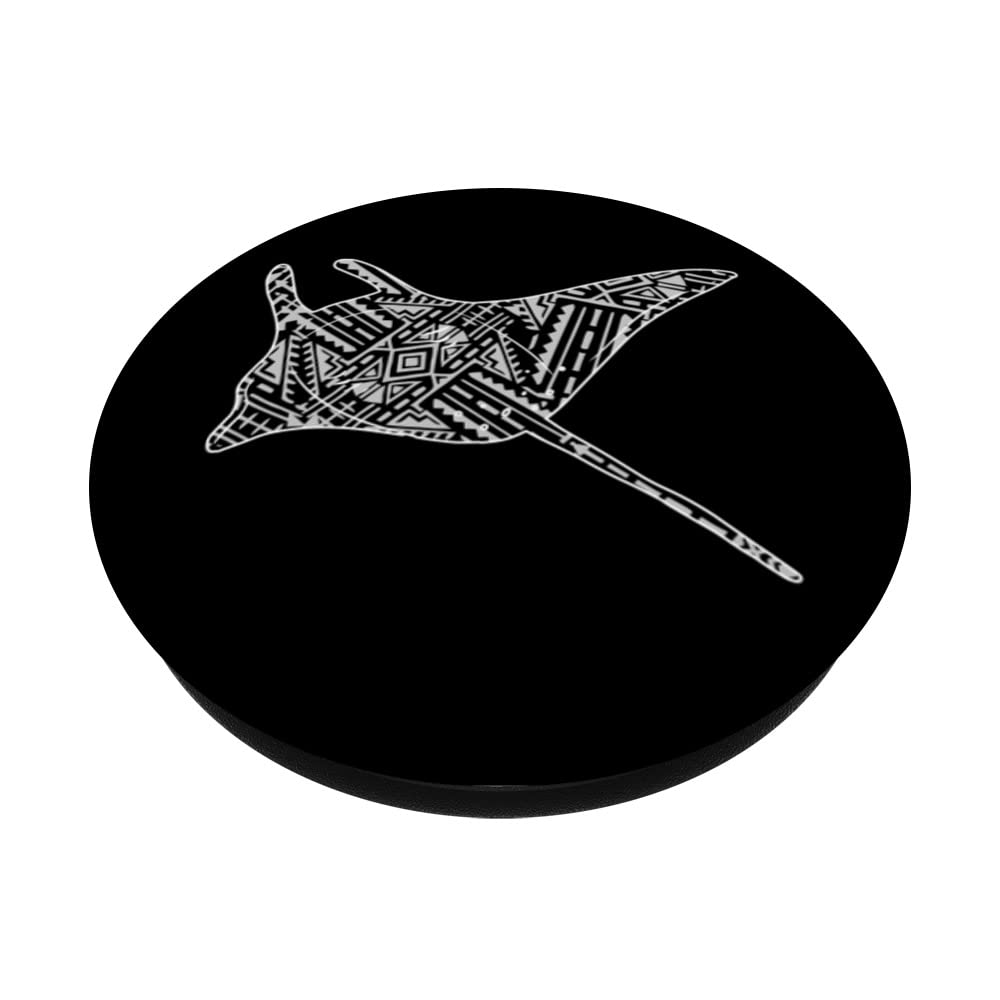 Hawaiian Tattoo Maori Tribal Ocean Animal Stingray Manta Ray PopSockets Swappable PopGrip