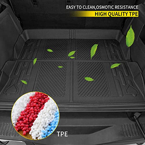 Maxzina Cargo Mat Compatible with 2021 2022 2023 2024 Ford Bronco Trunk Mat All-Weather TPE Rear Trunk Tray Cargo Liner for Ford Bronco Accessories 4 Doors (Not Compatible with Bronco Sport)