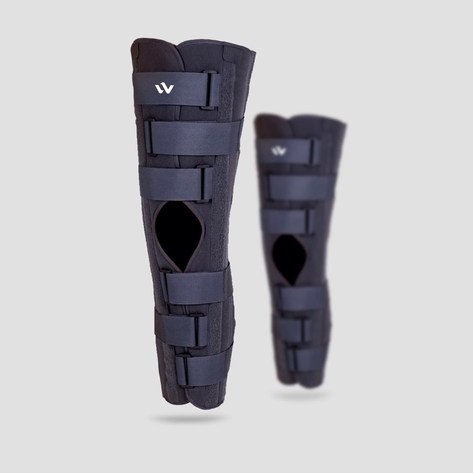 WEHR Genucare Knee Immobilizer – Professional Knee Brace for Post-Op Immobilization and Meniscus Injuries – Knee Support for Men and Women with Adjustable Hook and Loop Straps (Small)