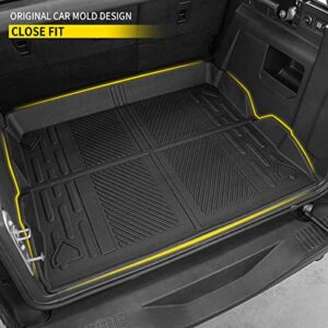 Maxzina Cargo Mat Compatible with 2021 2022 2023 2024 Ford Bronco Trunk Mat All-Weather TPE Rear Trunk Tray Cargo Liner for Ford Bronco Accessories 4 Doors (Not Compatible with Bronco Sport)