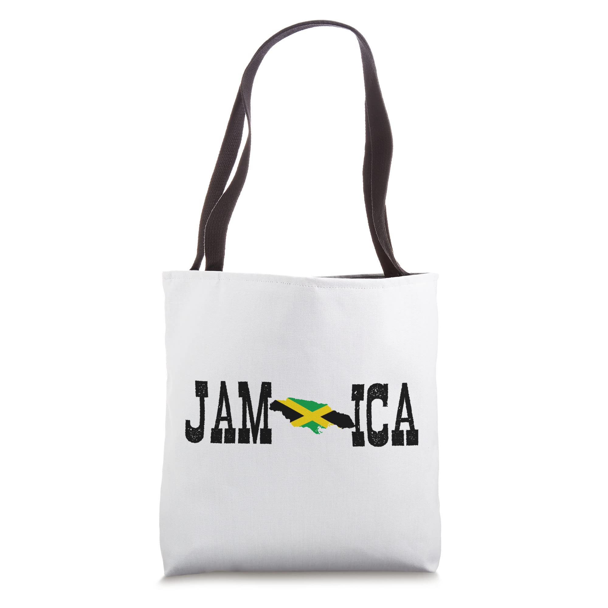 Jamaica Jersey for Love Jamaica Flag Silhouette Jamaican Tote Bag