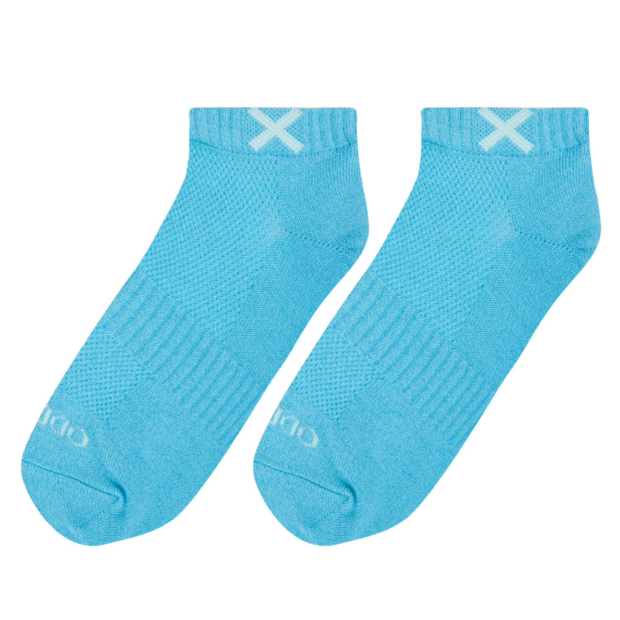 Odd Sox - Basix Ankle Socks for Women, Comfort Athletic Fit, Cotton Blend, Sky Heather