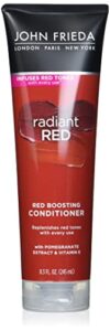 john frieda radiant red red hair conditioner, daily deep conditioner, with pomegranate and vitamin e, helps replenish red hair tones, 8.3 ounce (2 pack)