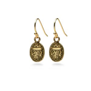 Mini Scarab Earrings - Russian Gold Finish