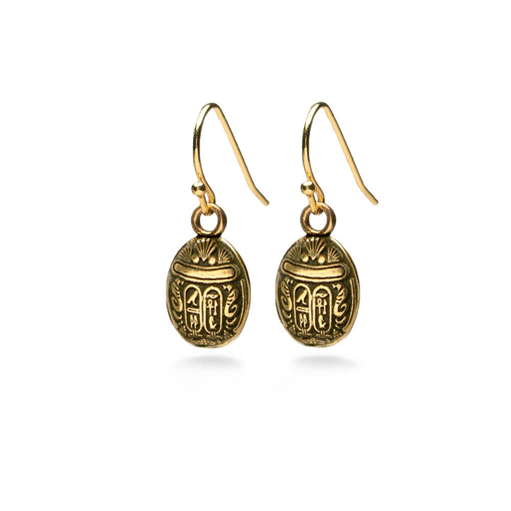 Mini Scarab Earrings - Russian Gold Finish