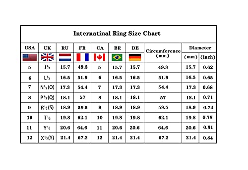 UNIQUFERANGER Fashion Six Prong Platinum Plated Moissanite Luxury Square Wedding Engagement Ring for Women (US Code 6-10) (7)