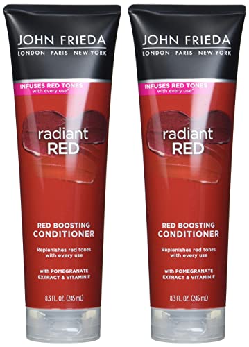 John Frieda Radiant Red Red Hair Conditioner, Daily Deep Conditioner, with Pomegranate and Vitamin E, Helps Replenish Red Hair Tones, 8.3 Ounce (2 Pack)