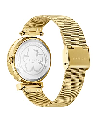 Ted Baker Women's Quartz Stainless Steel Strap, Gold, 16 Casual Watch (Model: BKPBWS2109I), Gold/Black