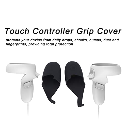 VR Controller Cover, Dustproof Easy to Install Silicone Touch Controller Grip Cover Total Protection for Quest 2 VR Controller