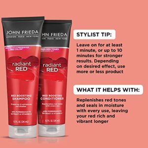 John Frieda Radiant Red Red Hair Conditioner, Daily Deep Conditioner, with Pomegranate and Vitamin E, Helps Replenish Red Hair Tones, 8.3 Ounce (2 Pack)