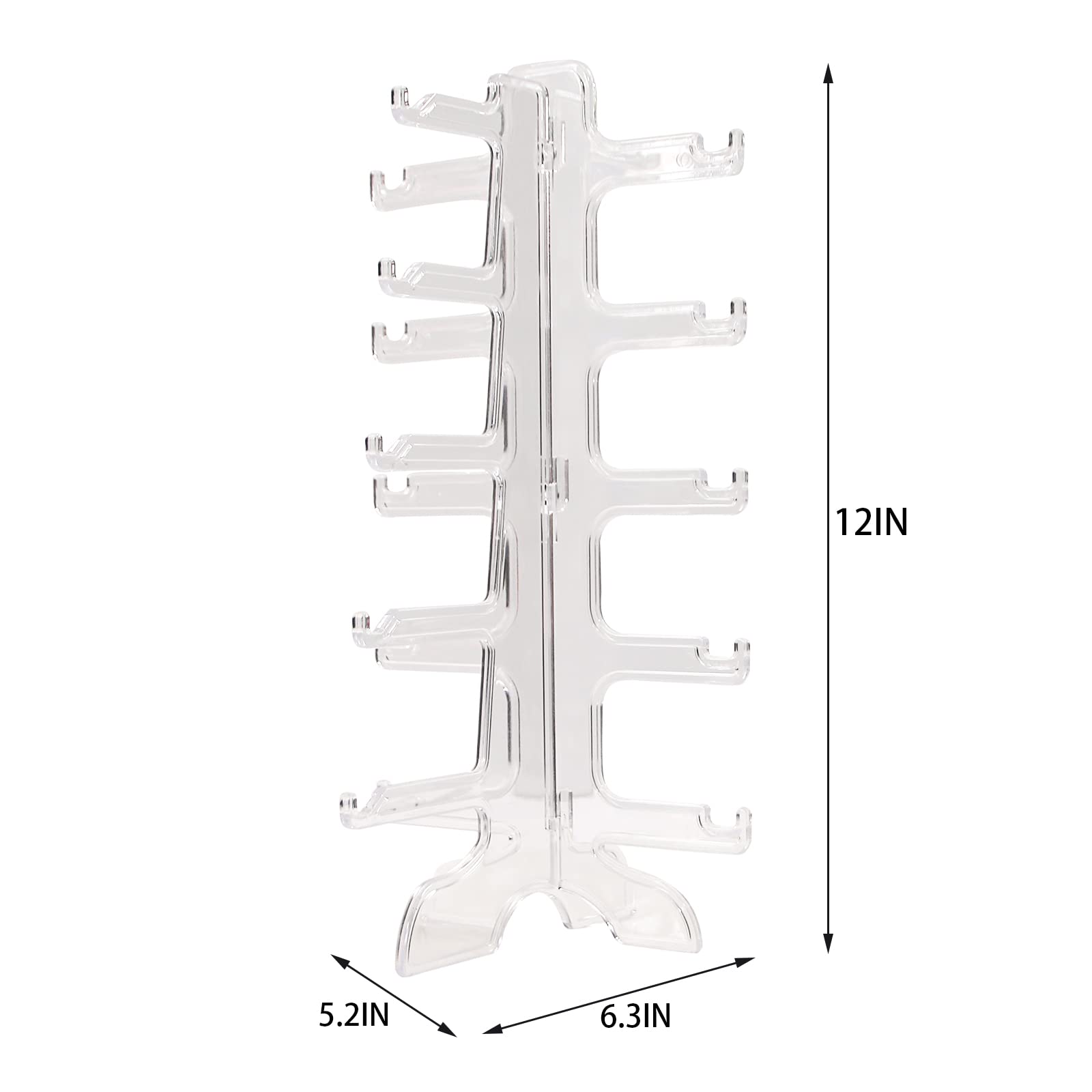 LongMen 8 Slot sunglass organizer case,sunglasses storage box, 5 Tier sunglass holder for multiple glasses, eyeglass display stand,sunglass rack For men and women